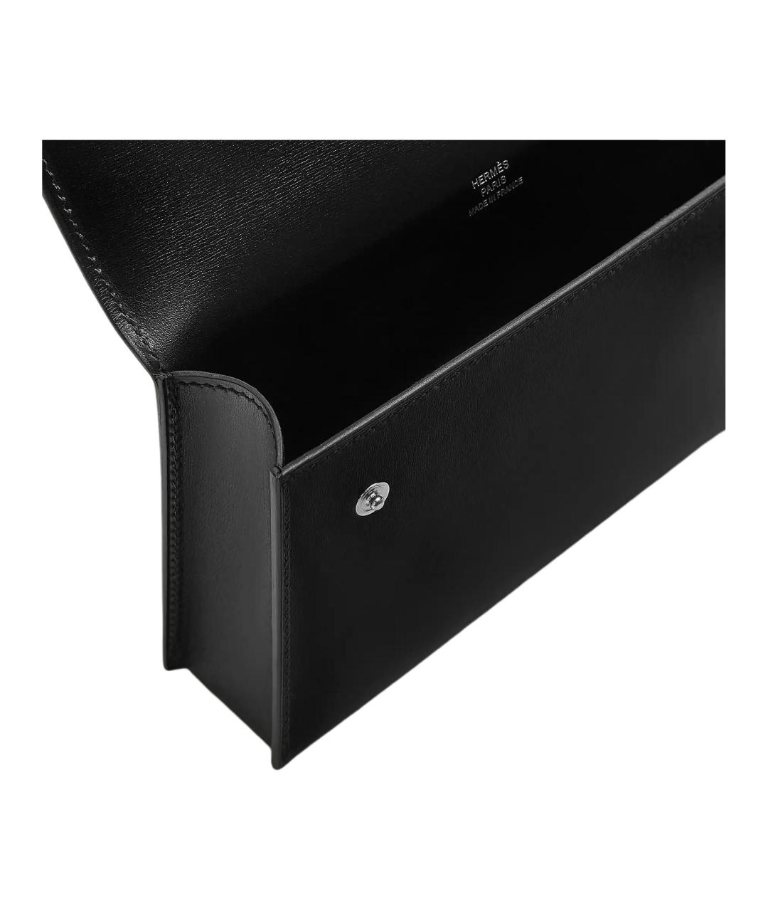 HERMES Черная кожаная сумка на плечо, фото 4