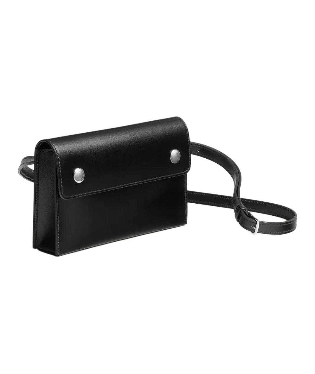 HERMES Черная кожаная сумка на плечо, фото 2