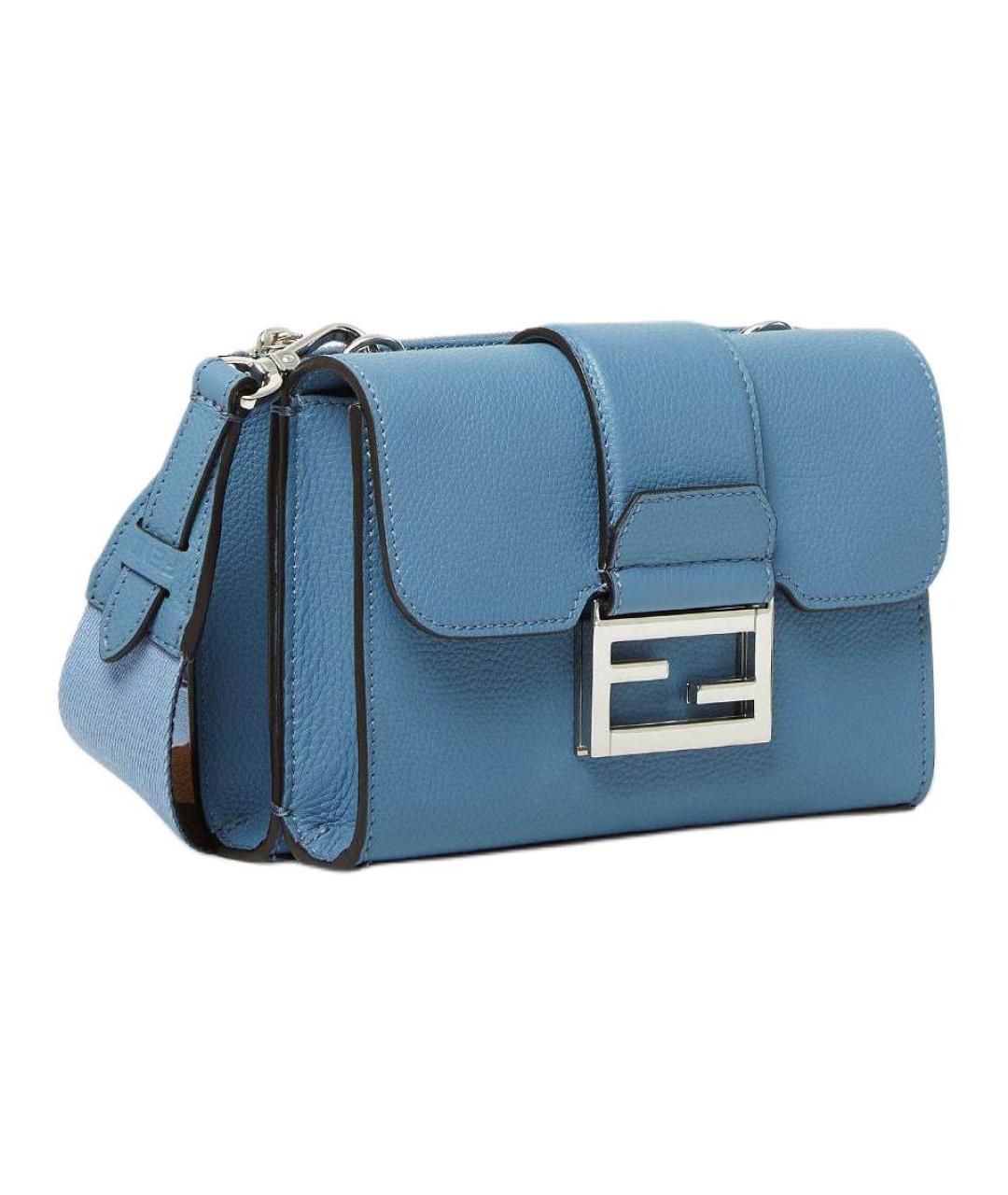 FENDI Синяя кожаная сумка на плечо, фото 2