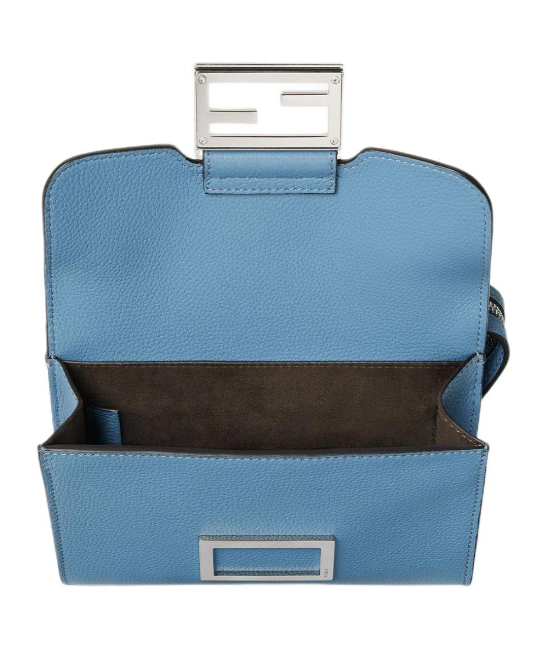 FENDI Синяя кожаная сумка на плечо, фото 4