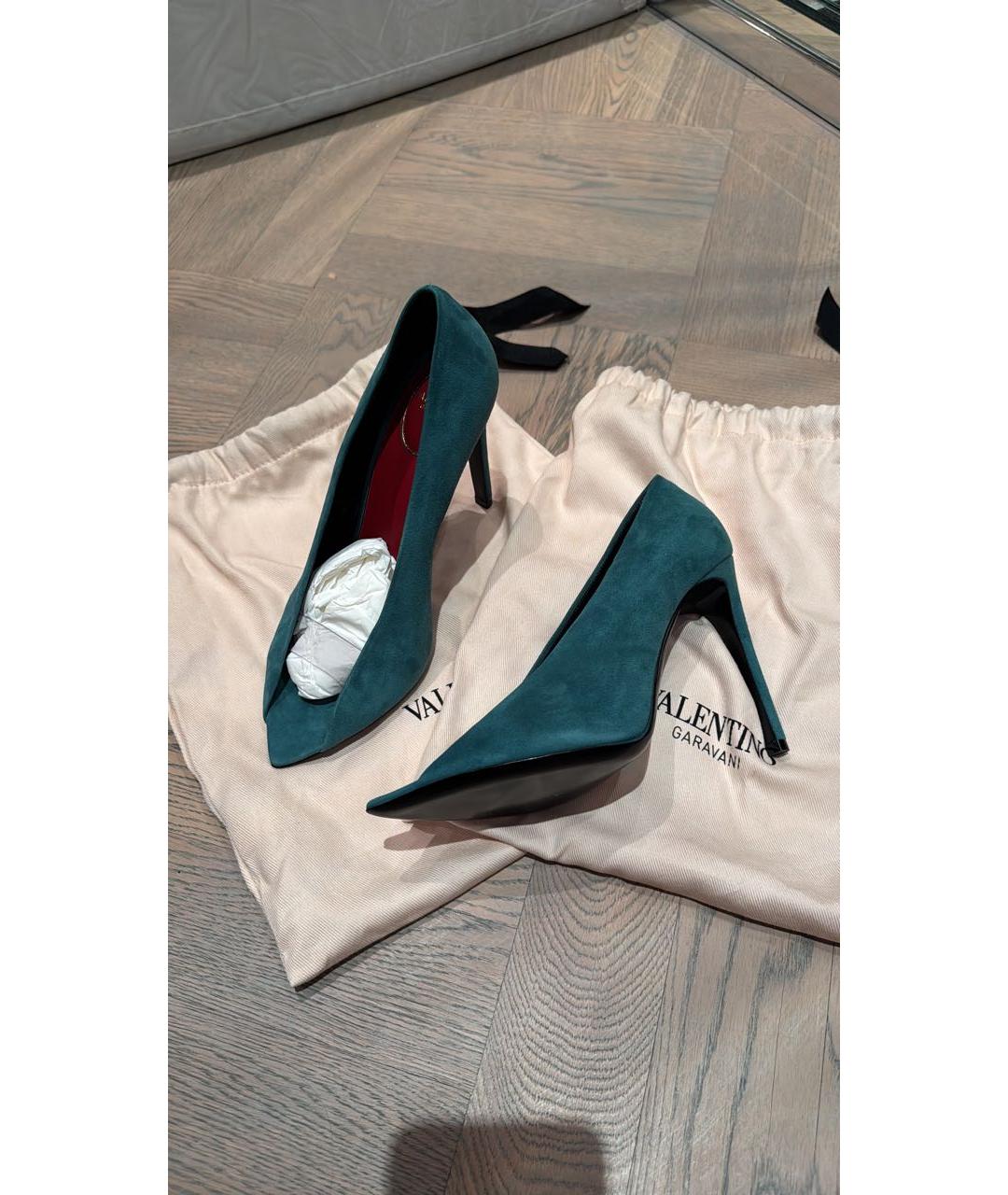 VALENTINO Бирюзовые замшевые туфли, фото 3