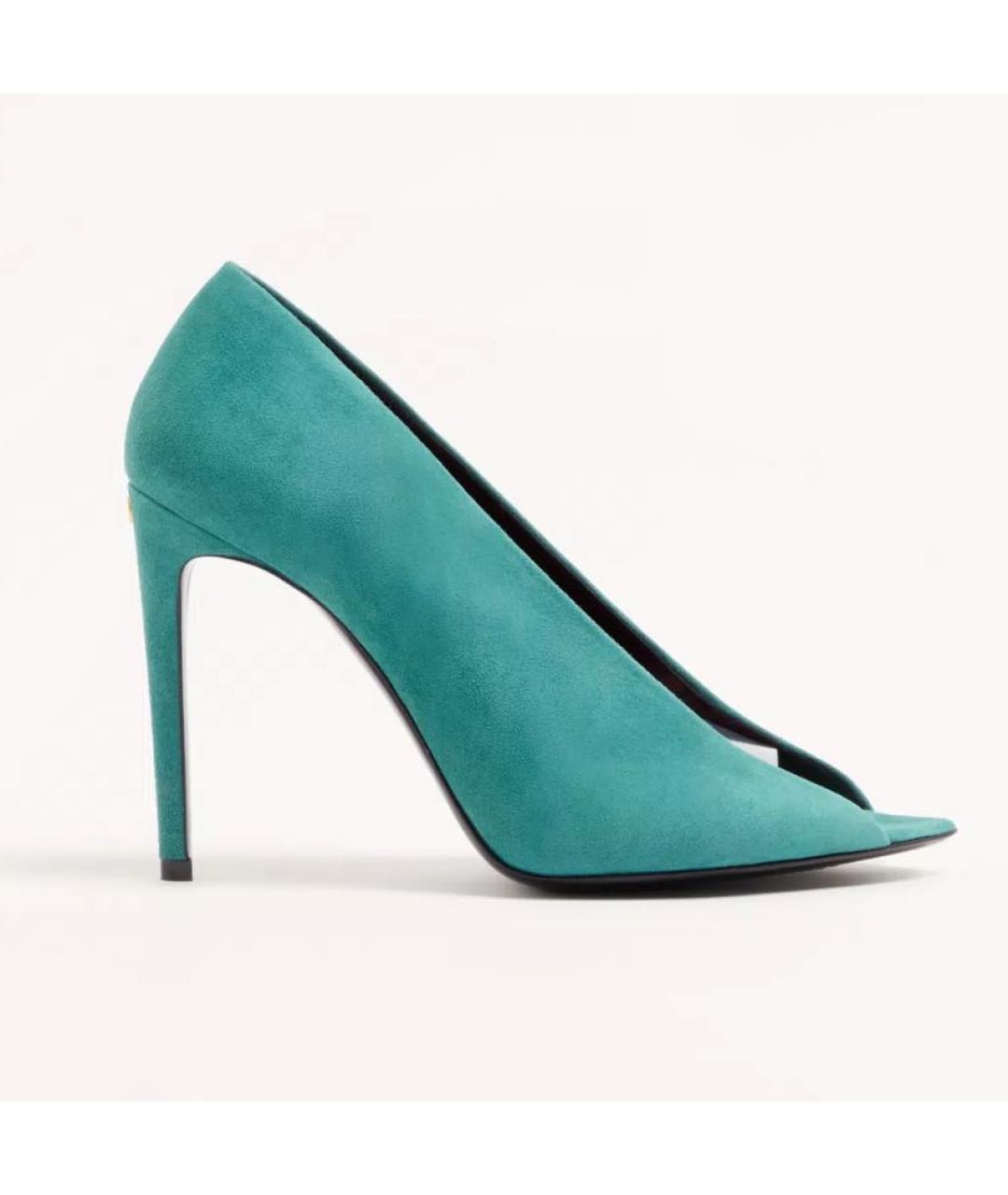 VALENTINO Бирюзовые замшевые туфли, фото 6