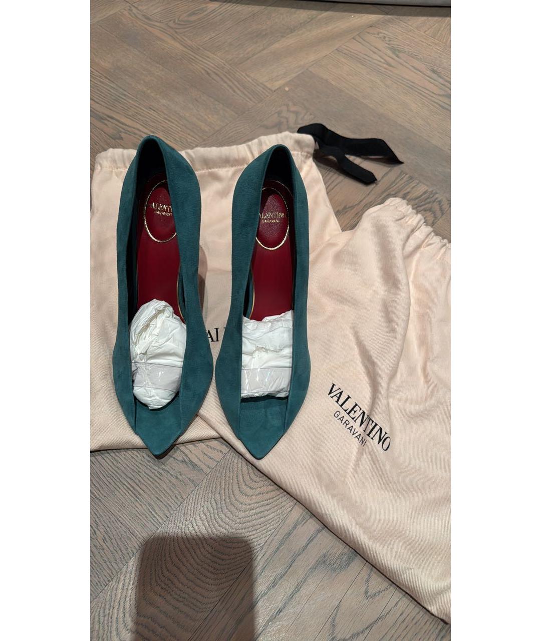 VALENTINO Бирюзовые замшевые туфли, фото 2