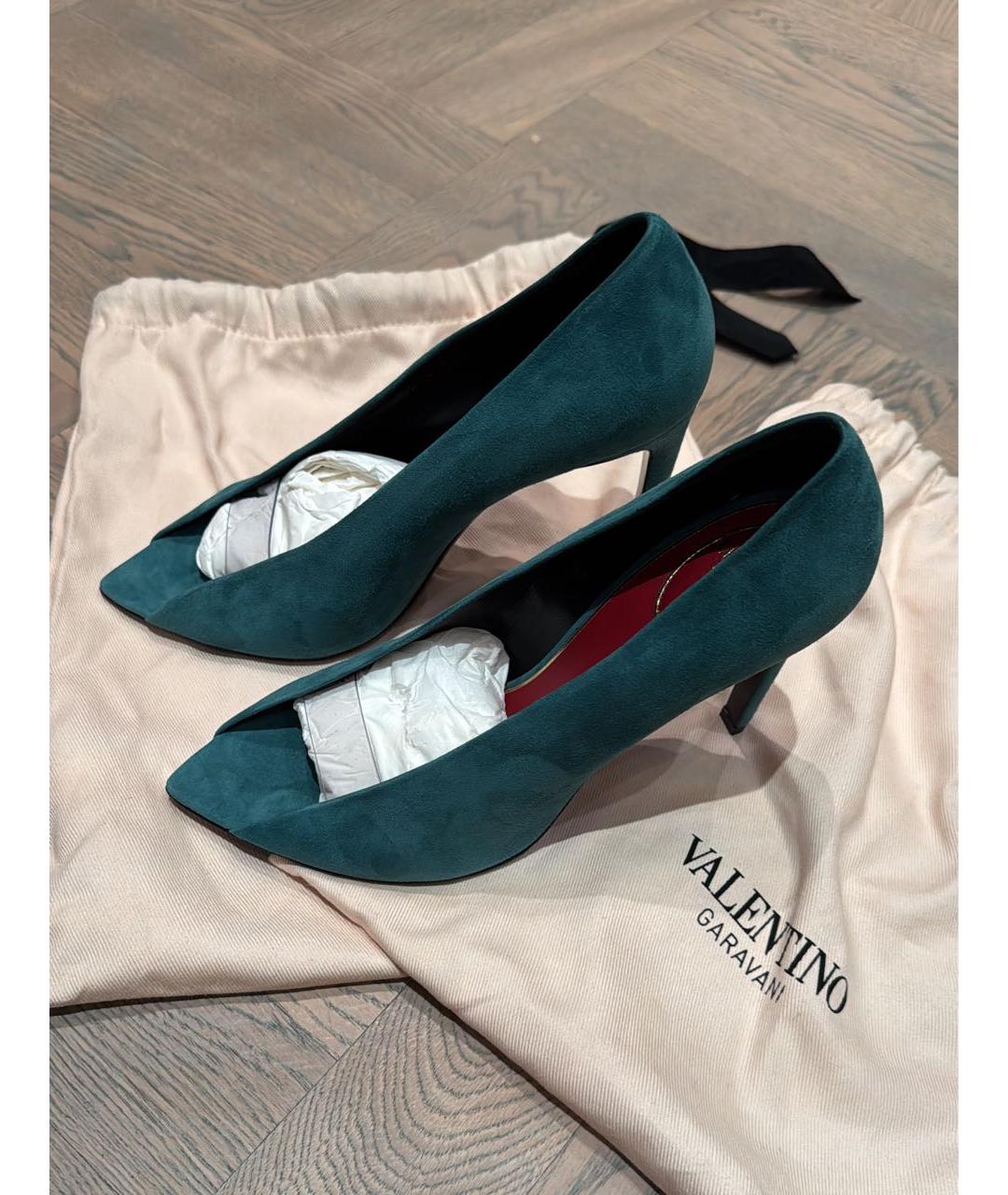 VALENTINO Бирюзовые замшевые туфли, фото 5