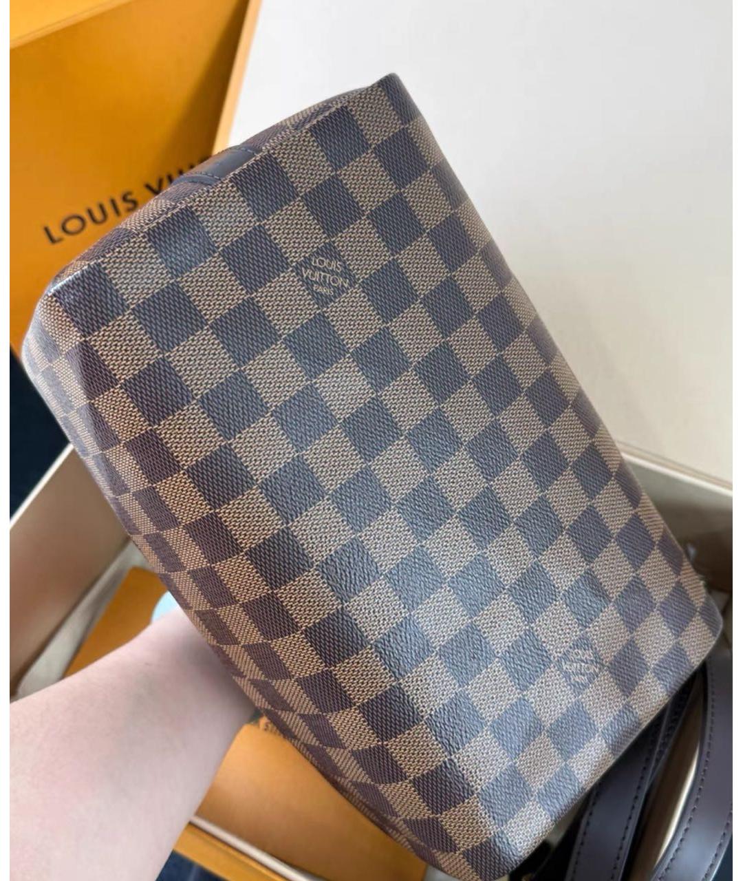 LOUIS VUITTON Коричневая сумка с короткими ручками, фото 4