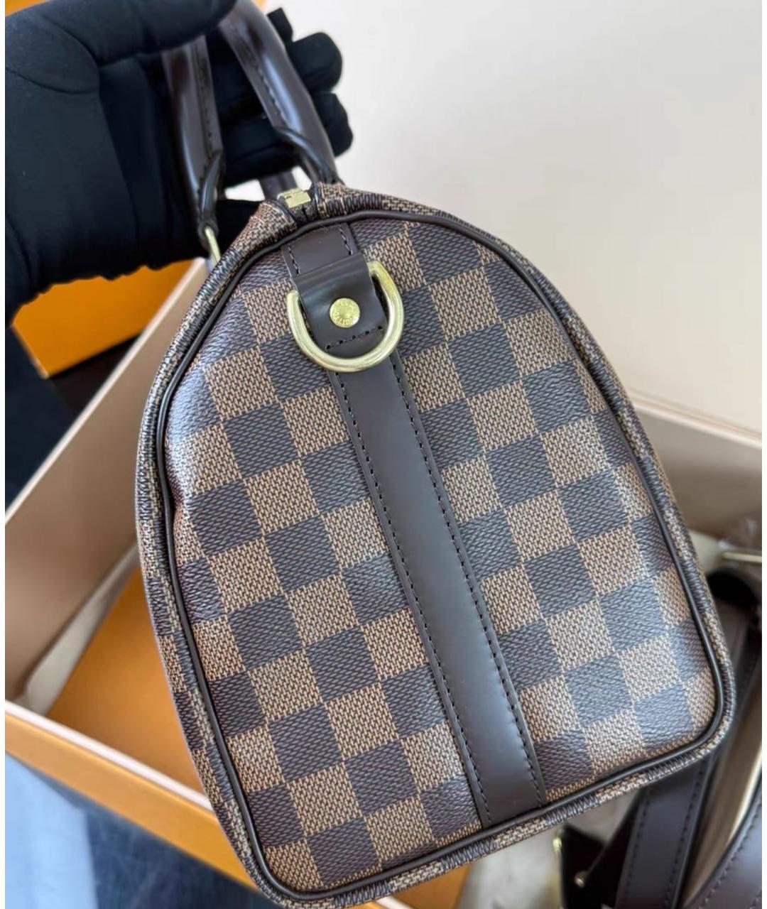 LOUIS VUITTON Коричневая сумка с короткими ручками, фото 3