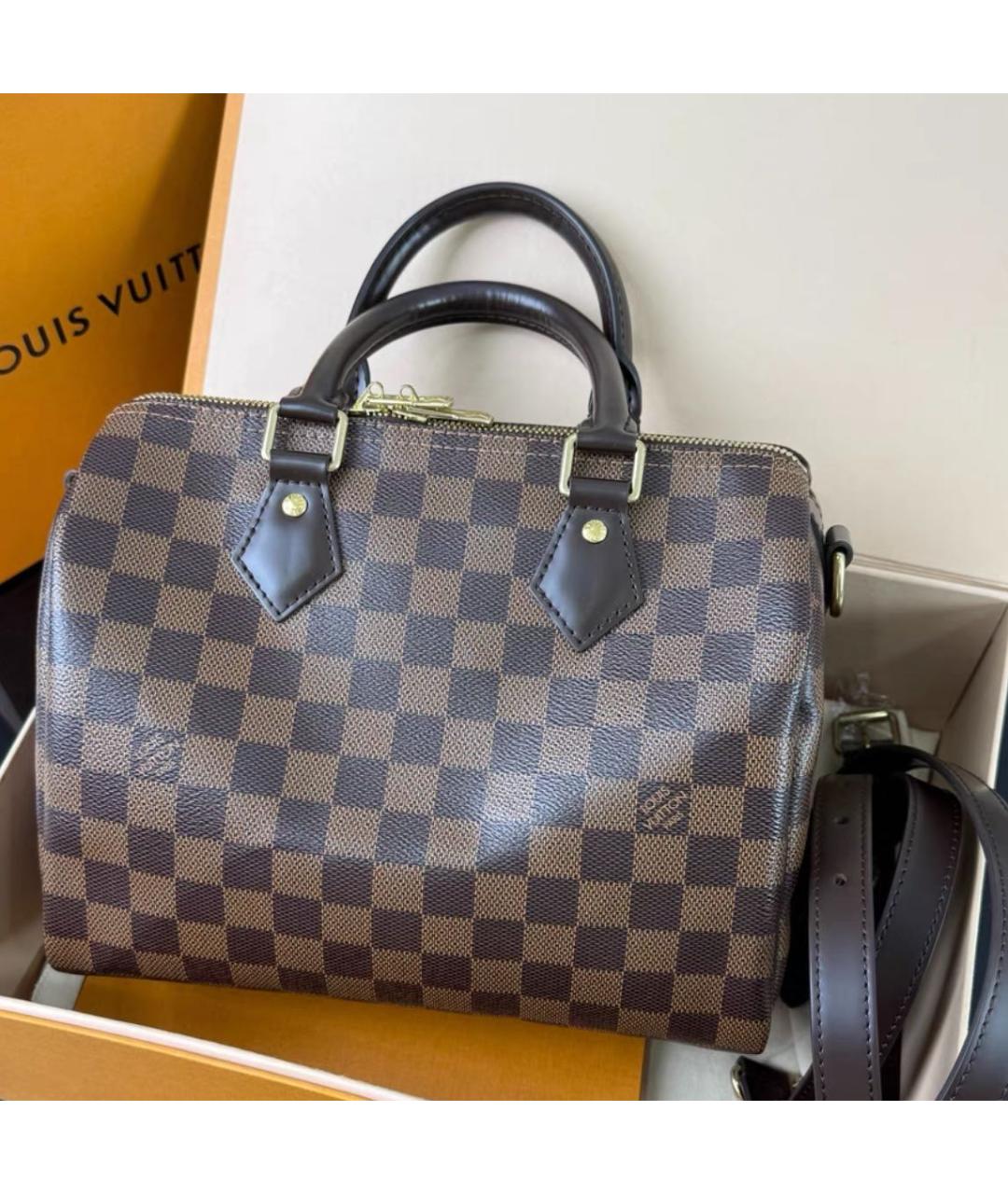 LOUIS VUITTON Коричневая сумка с короткими ручками, фото 2