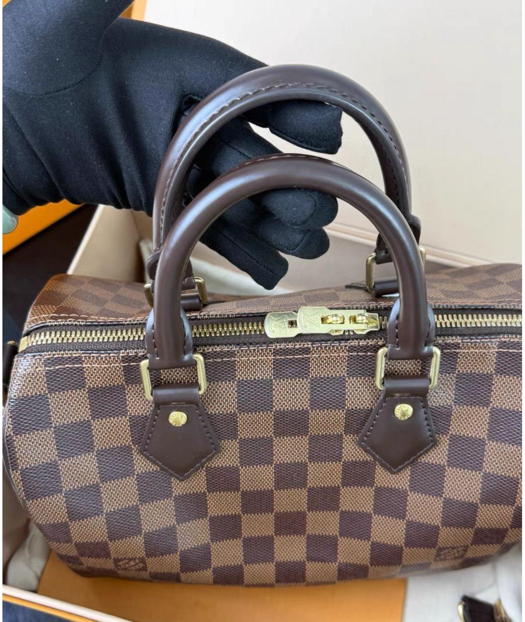 LOUIS VUITTON Коричневая сумка с короткими ручками, фото 5