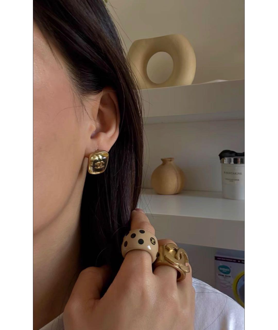 CHANEL Золотые серьги, фото 4