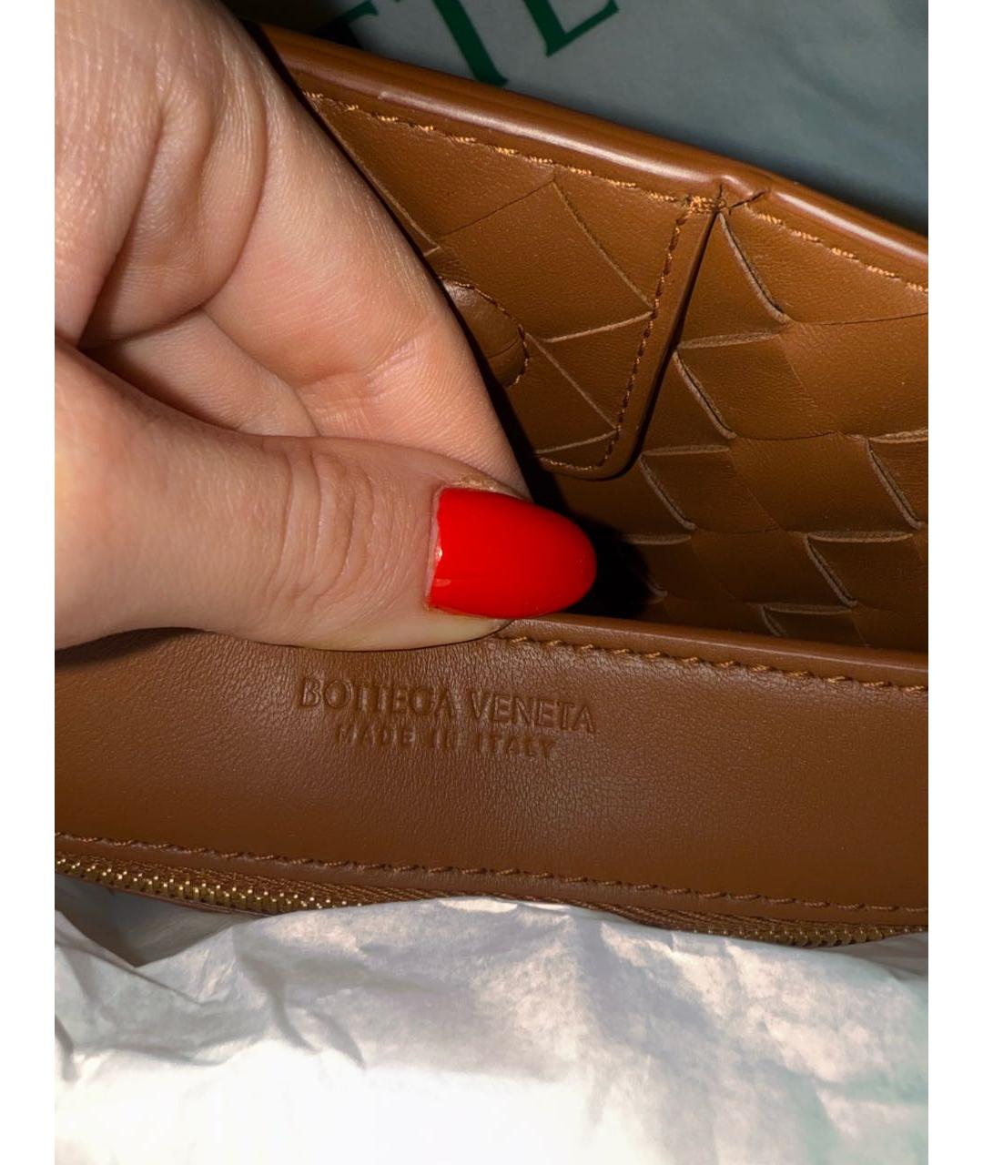 BOTTEGA VENETA Коричневая кожаная сумка с короткими ручками, фото 6