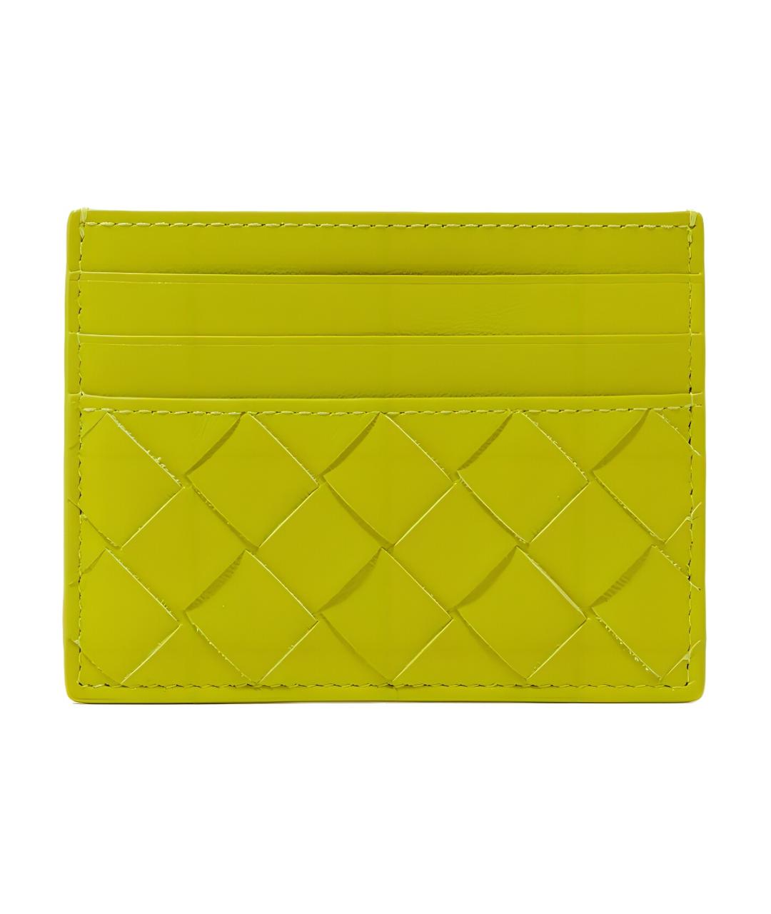BOTTEGA VENETA Зеленый кожаный кардхолдер, фото 1