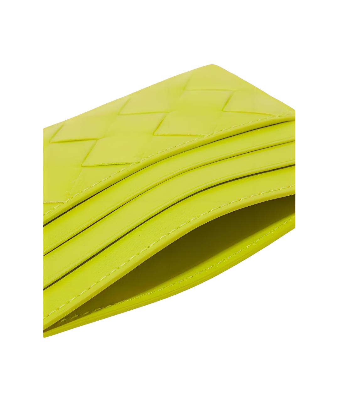 BOTTEGA VENETA Зеленый кожаный кардхолдер, фото 3