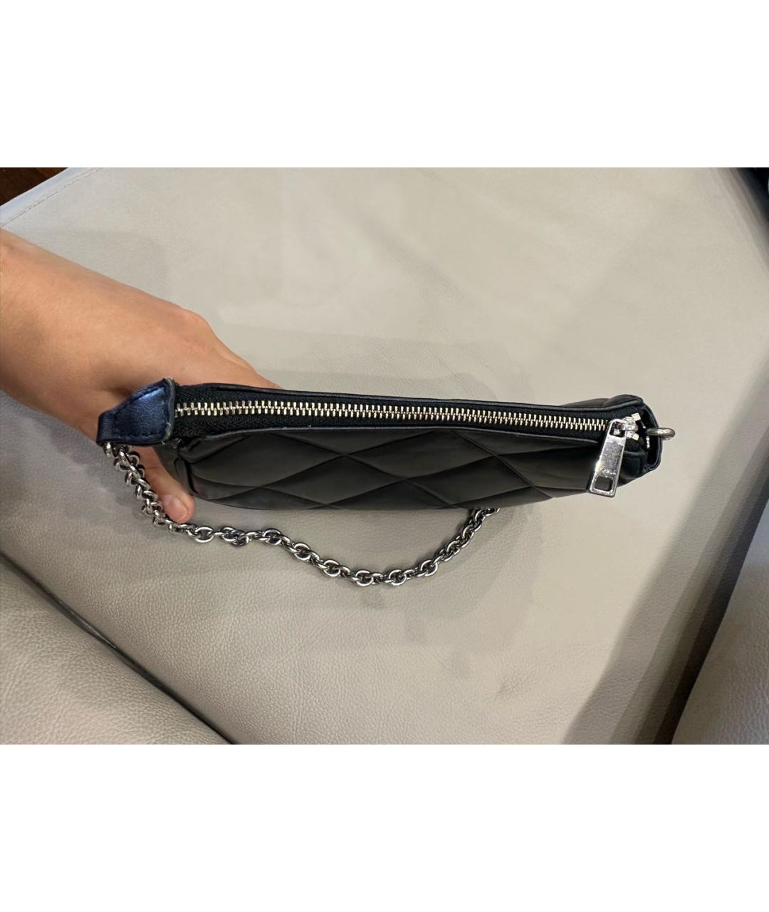 FURLA Черная кожаная сумка с короткими ручками, фото 4