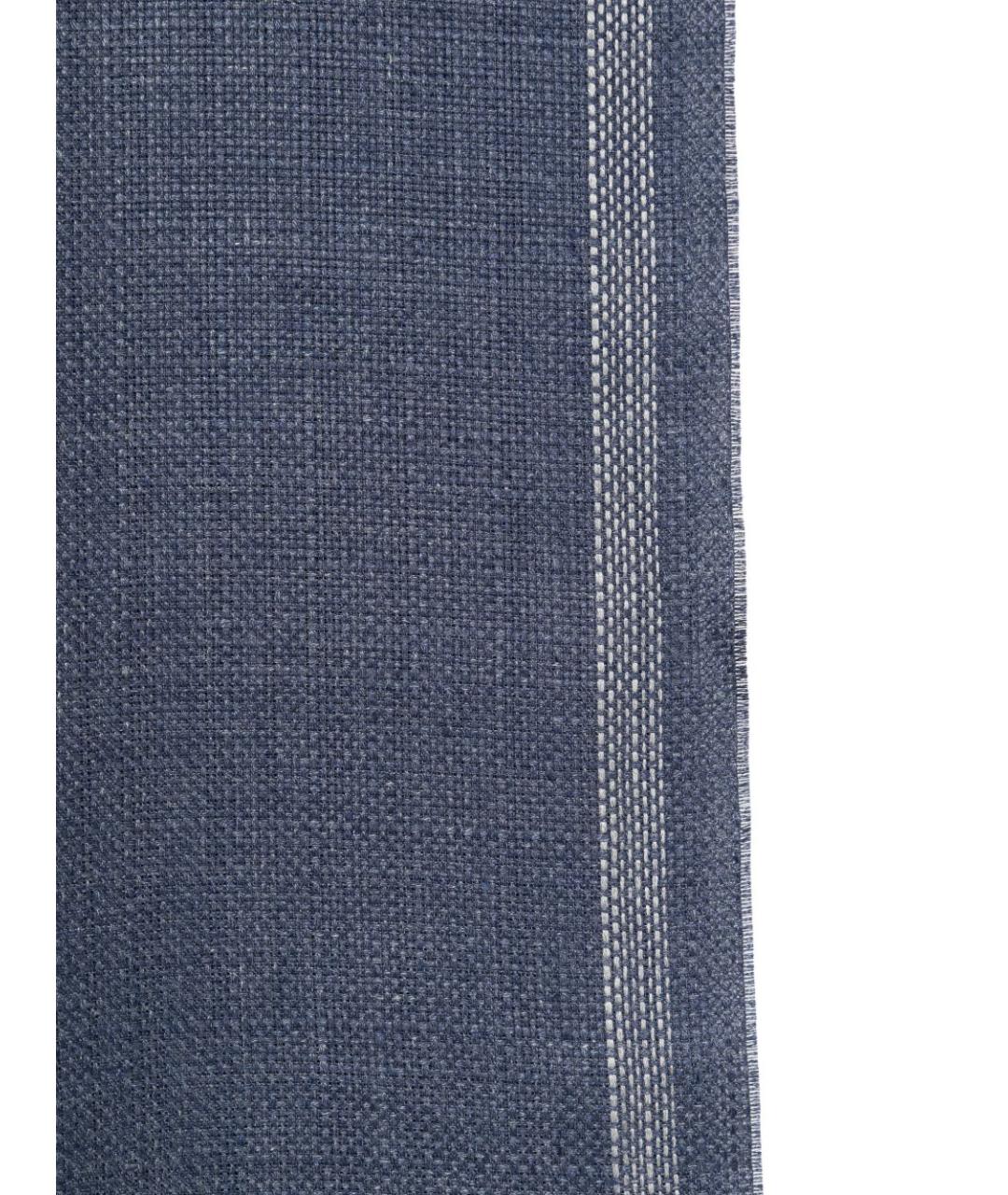 BRUNELLO CUCINELLI Синий шарф, фото 3