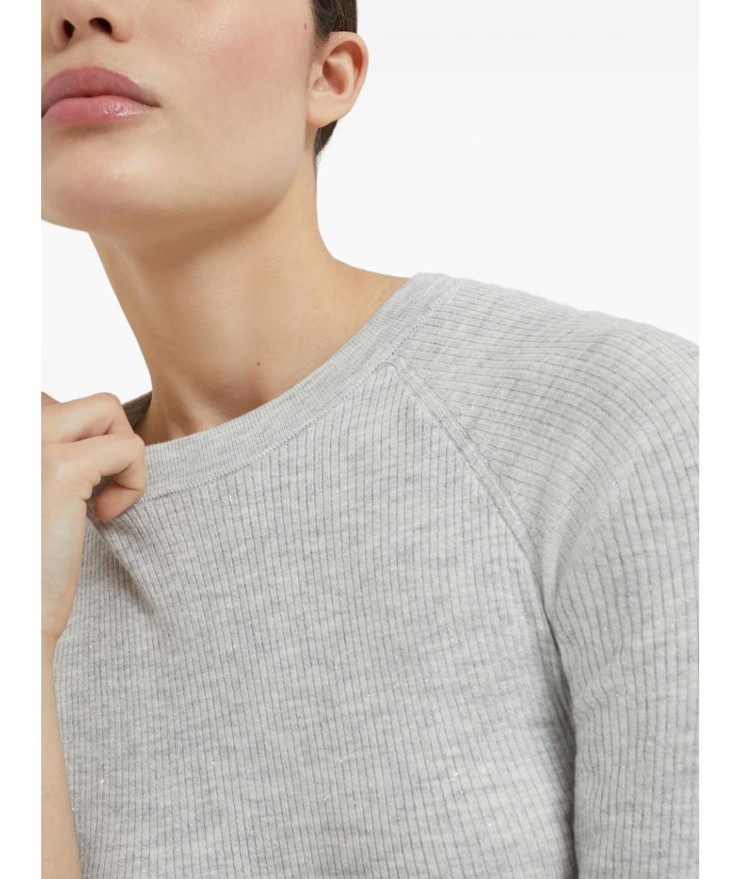 BRUNELLO CUCINELLI Бежевый джемпер / свитер, фото 3