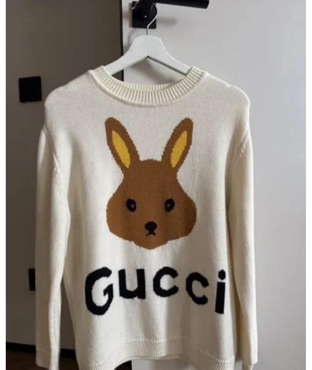 GUCCI Белый хлопковый джемпер / свитер, фото 6