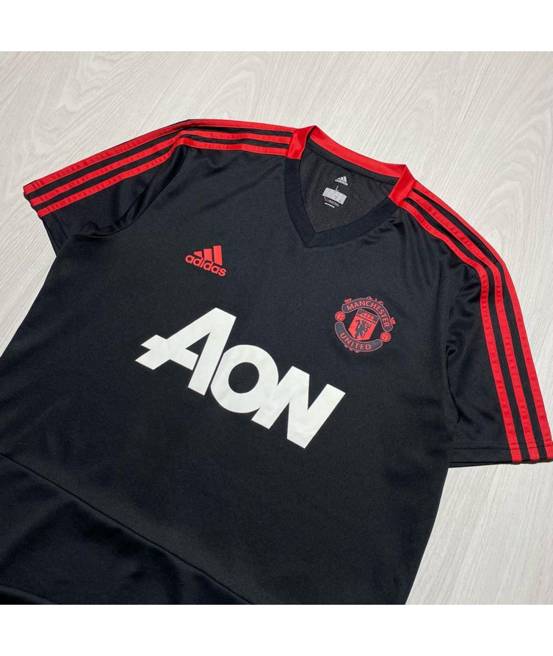 ADIDAS Черная синтетическая футболка, фото 2