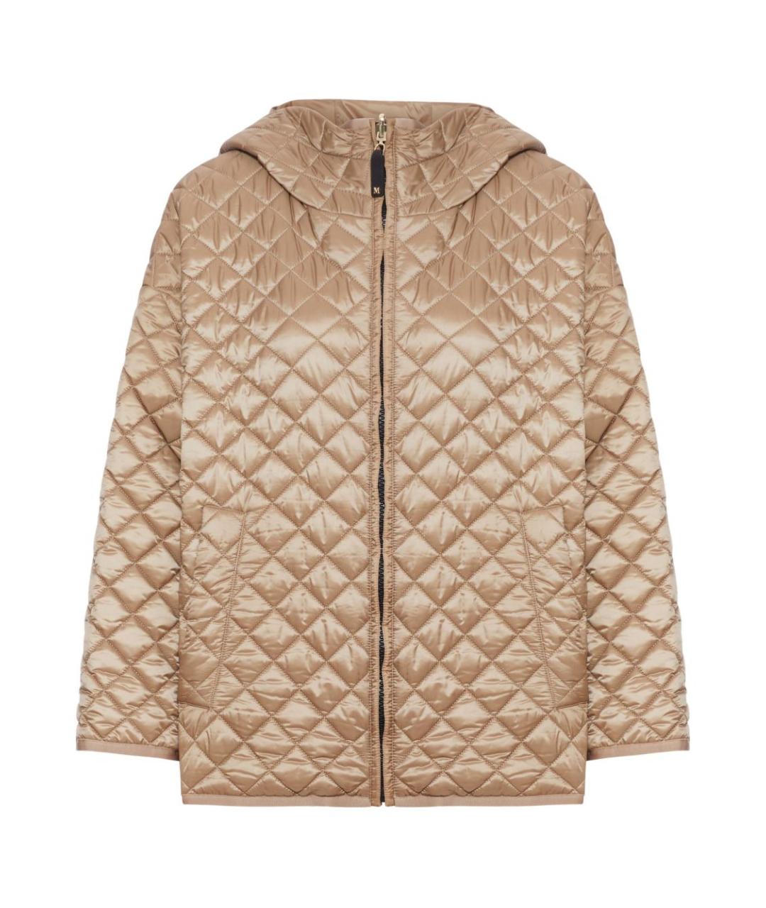 MAX MARA Коричневая полиэстеровая куртка, фото 1