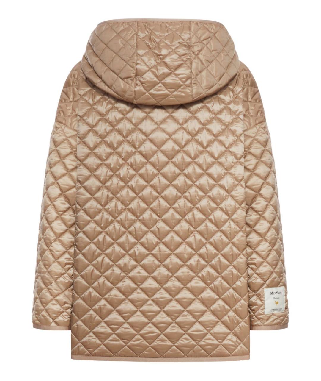 MAX MARA Коричневая полиэстеровая куртка, фото 2