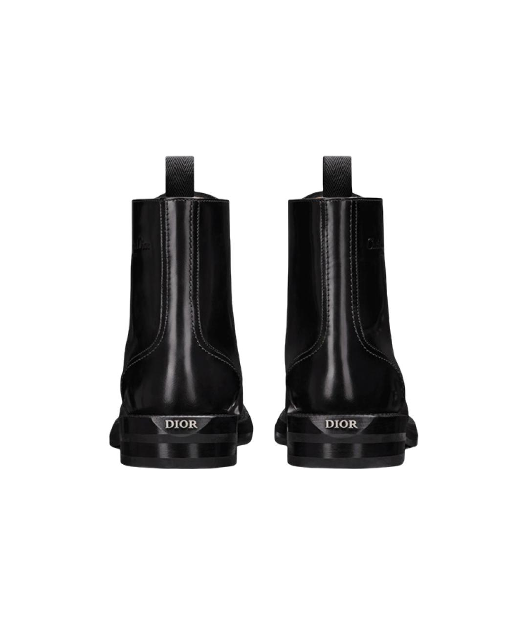 CHRISTIAN DIOR Черные кожаные высокие ботинки, фото 5