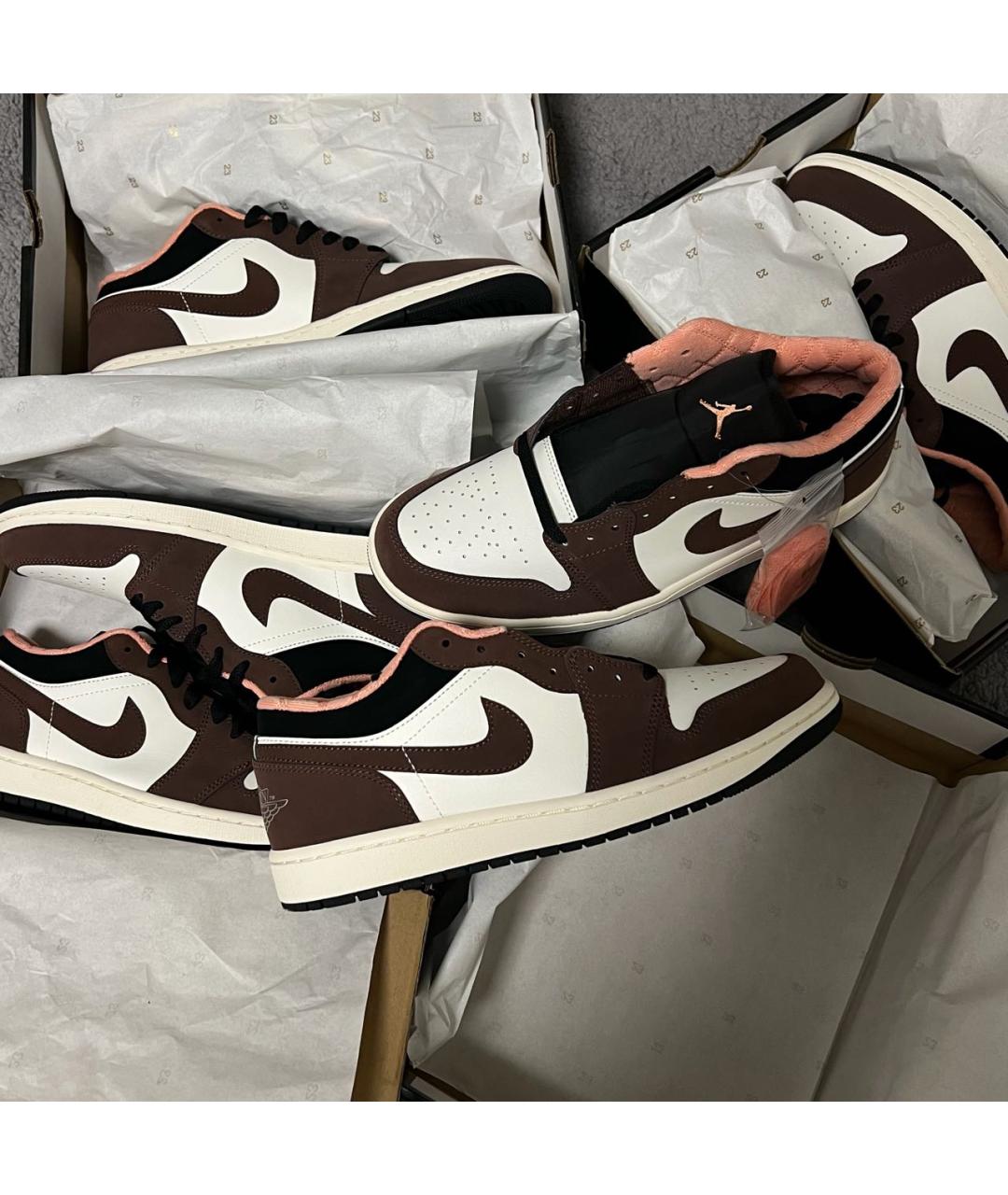 JORDAN Коричневые замшевые кроссовки, фото 2