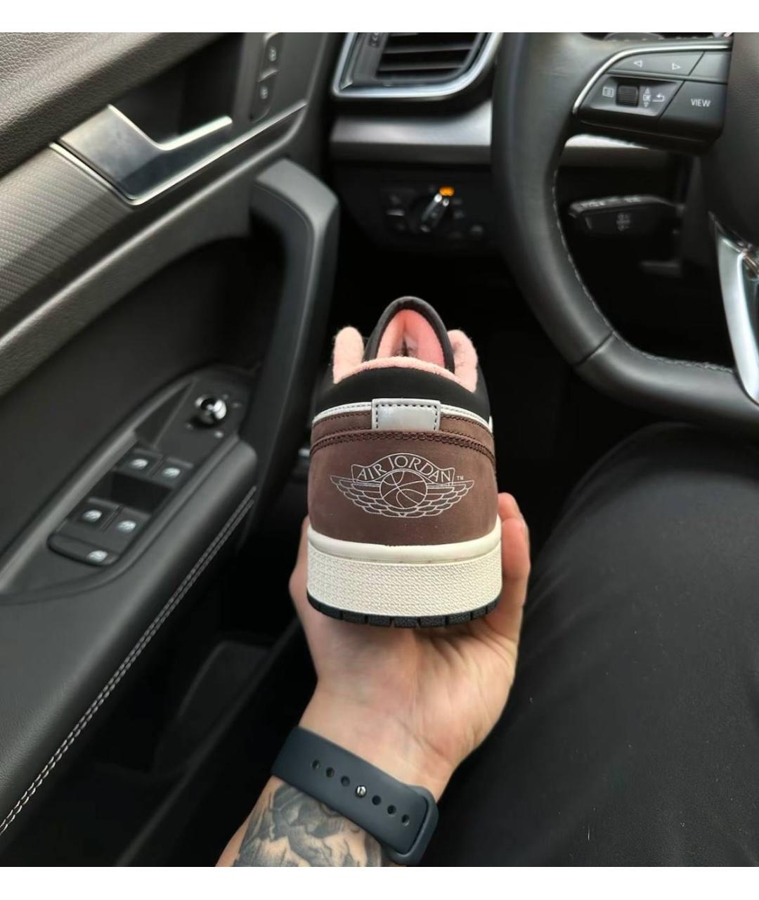 JORDAN Коричневые замшевые кроссовки, фото 4