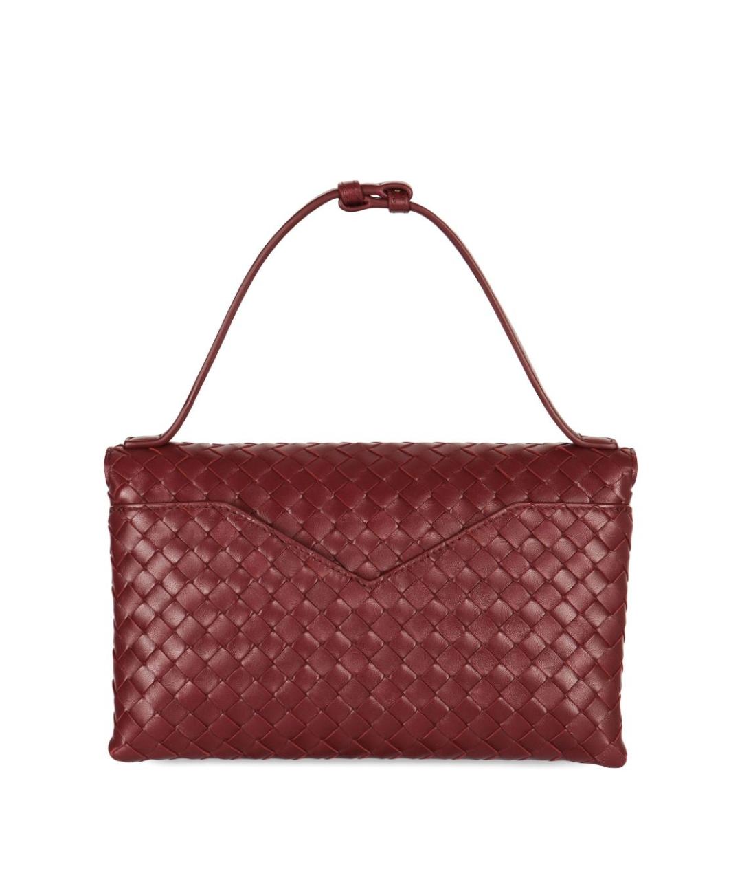 BOTTEGA VENETA Бордовая кожаная сумка через плечо, фото 2