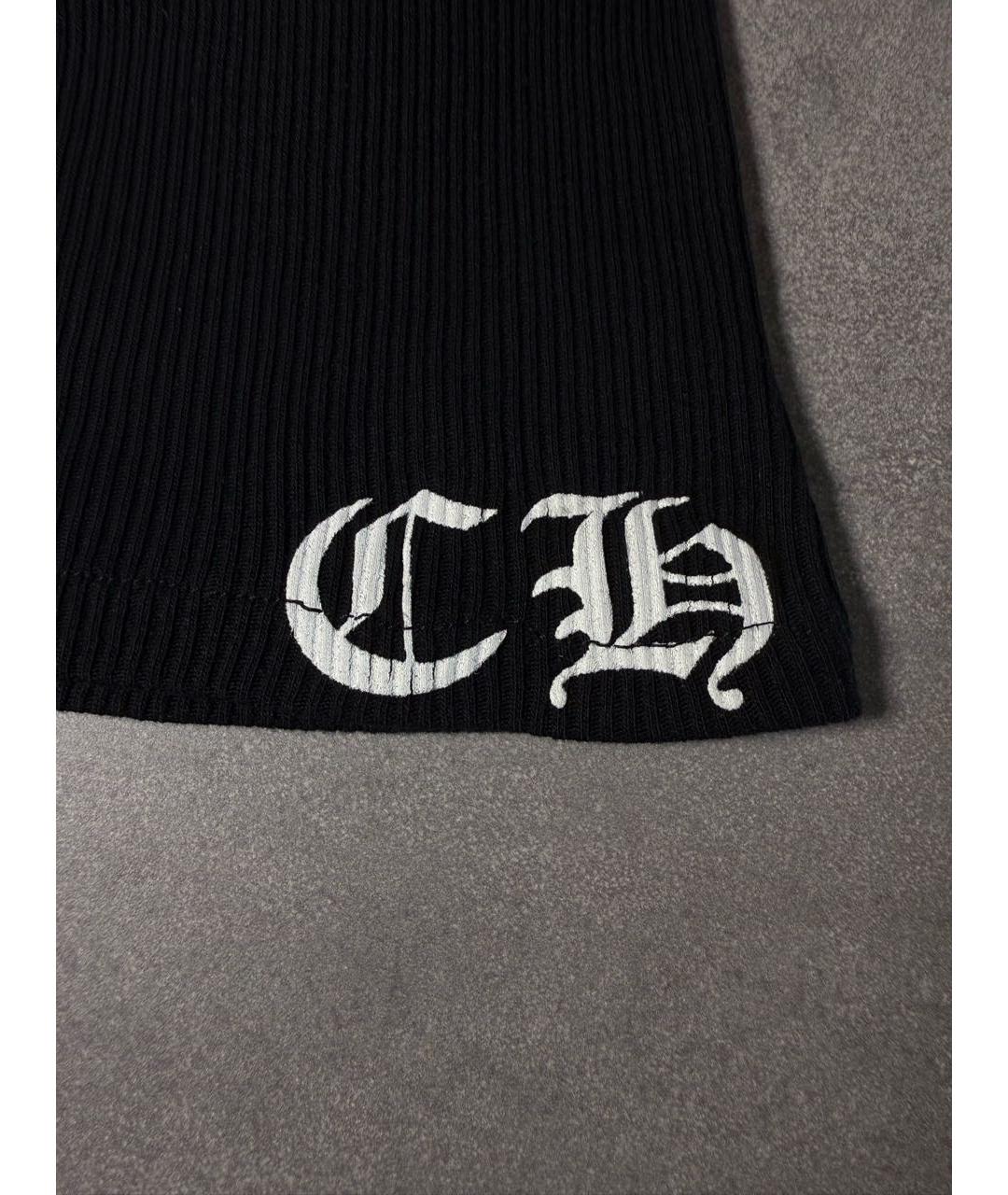 CHROME HEARTS Черная хлопковая майка, фото 5
