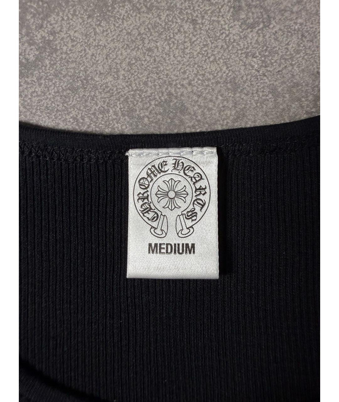 CHROME HEARTS Черная хлопковая майка, фото 7