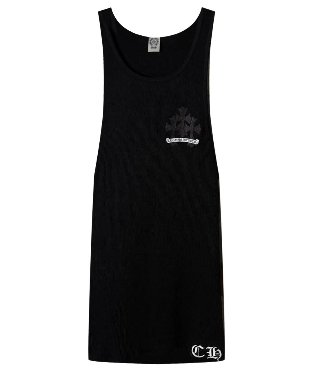 CHROME HEARTS Черная хлопковая майка, фото 1