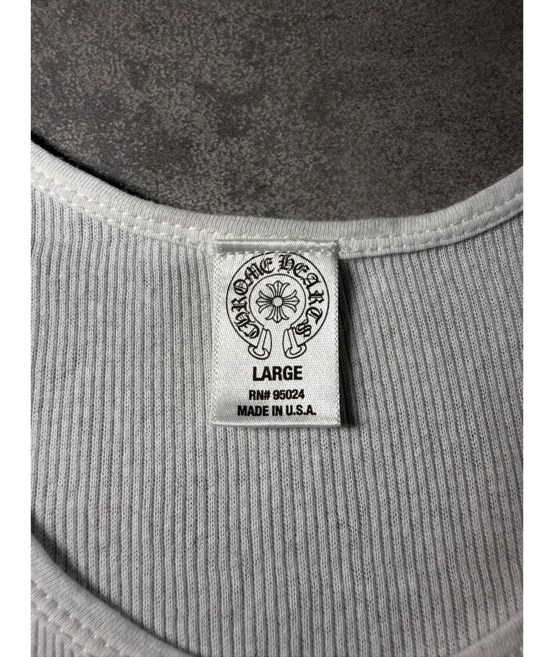 CHROME HEARTS Белая хлопковая майка, фото 7