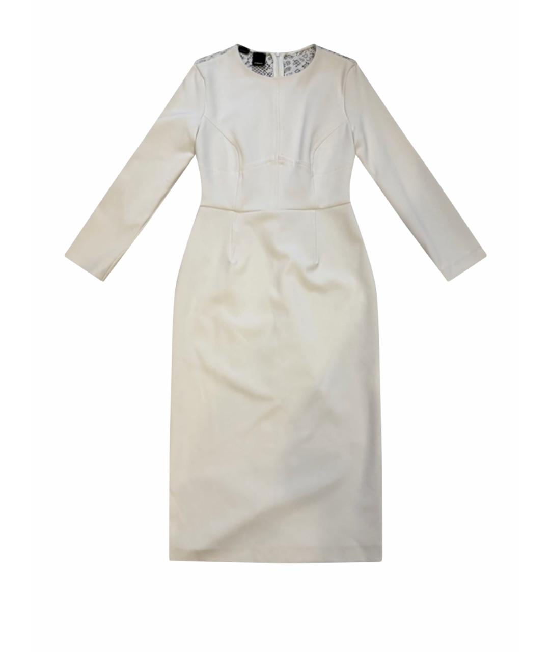 PINKO Белое полиэстеровое коктейльное платье, фото 1