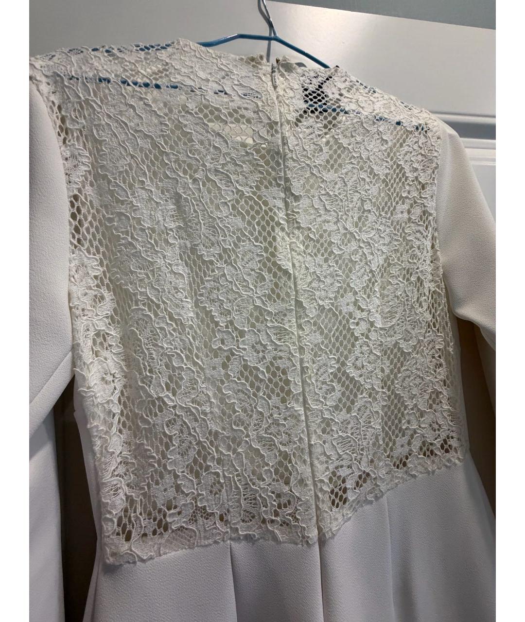 PINKO Белое полиэстеровое коктейльное платье, фото 4