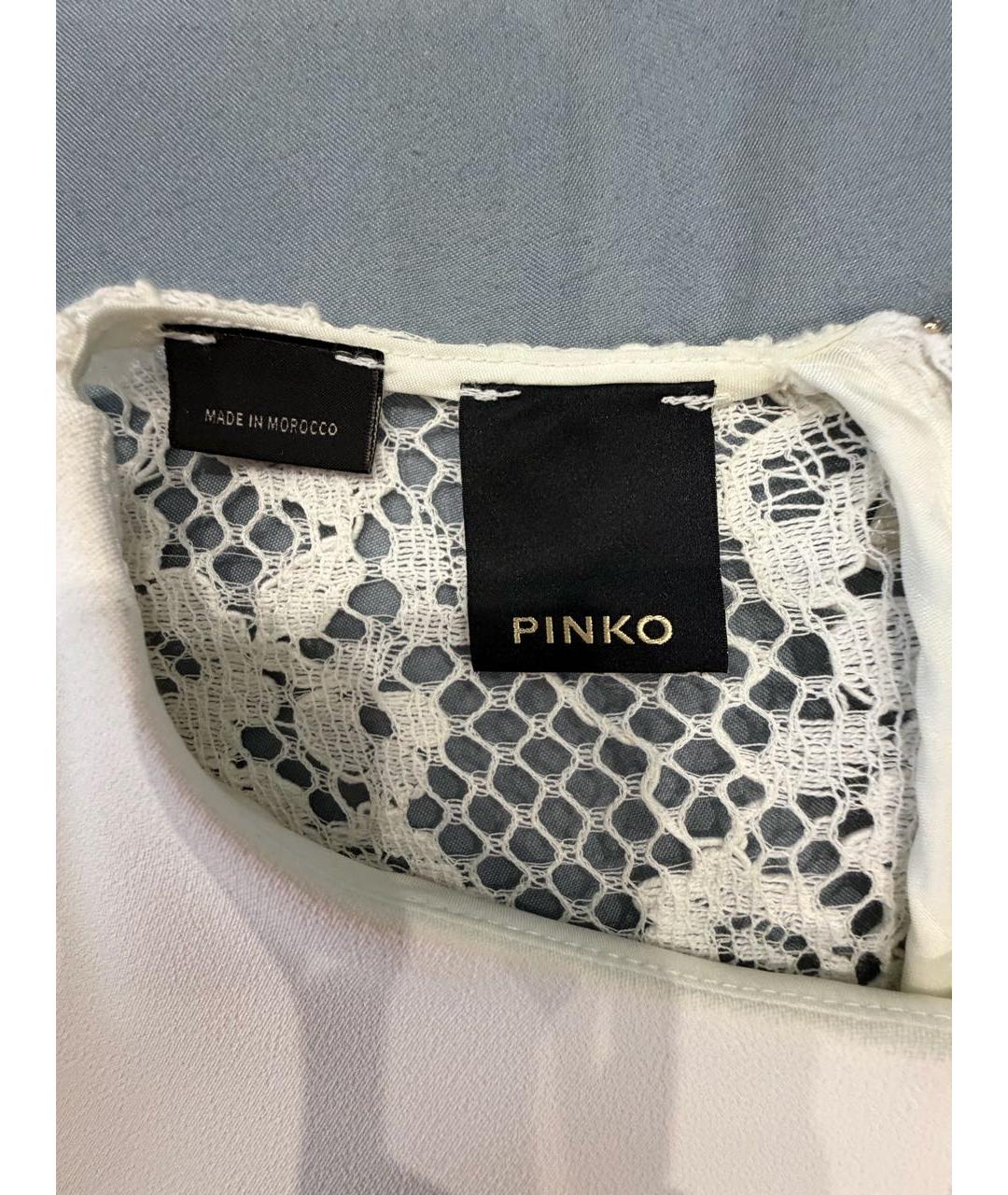 PINKO Белое полиэстеровое коктейльное платье, фото 3