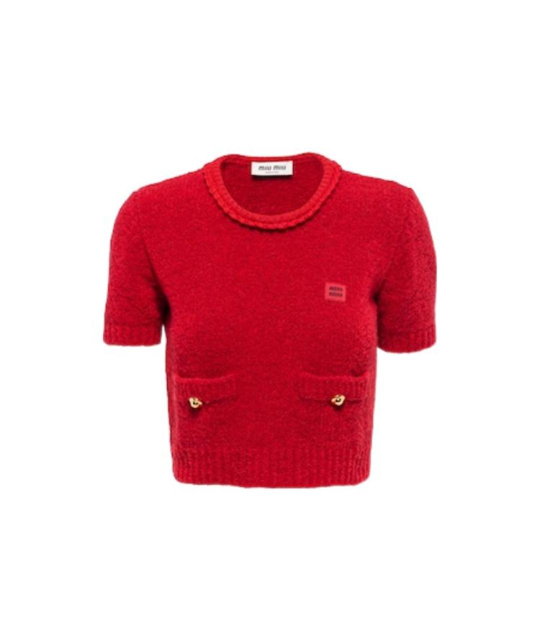 MIU MIU Красная футболка, фото 5