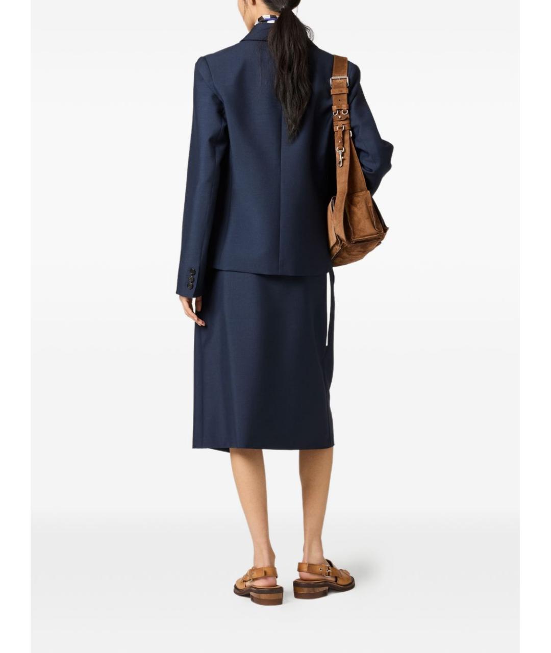 MIU MIU Синяя шерстяная куртка, фото 5