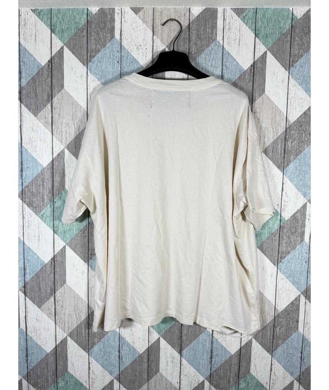 PALY Бежевая хлопковая футболка, фото 2