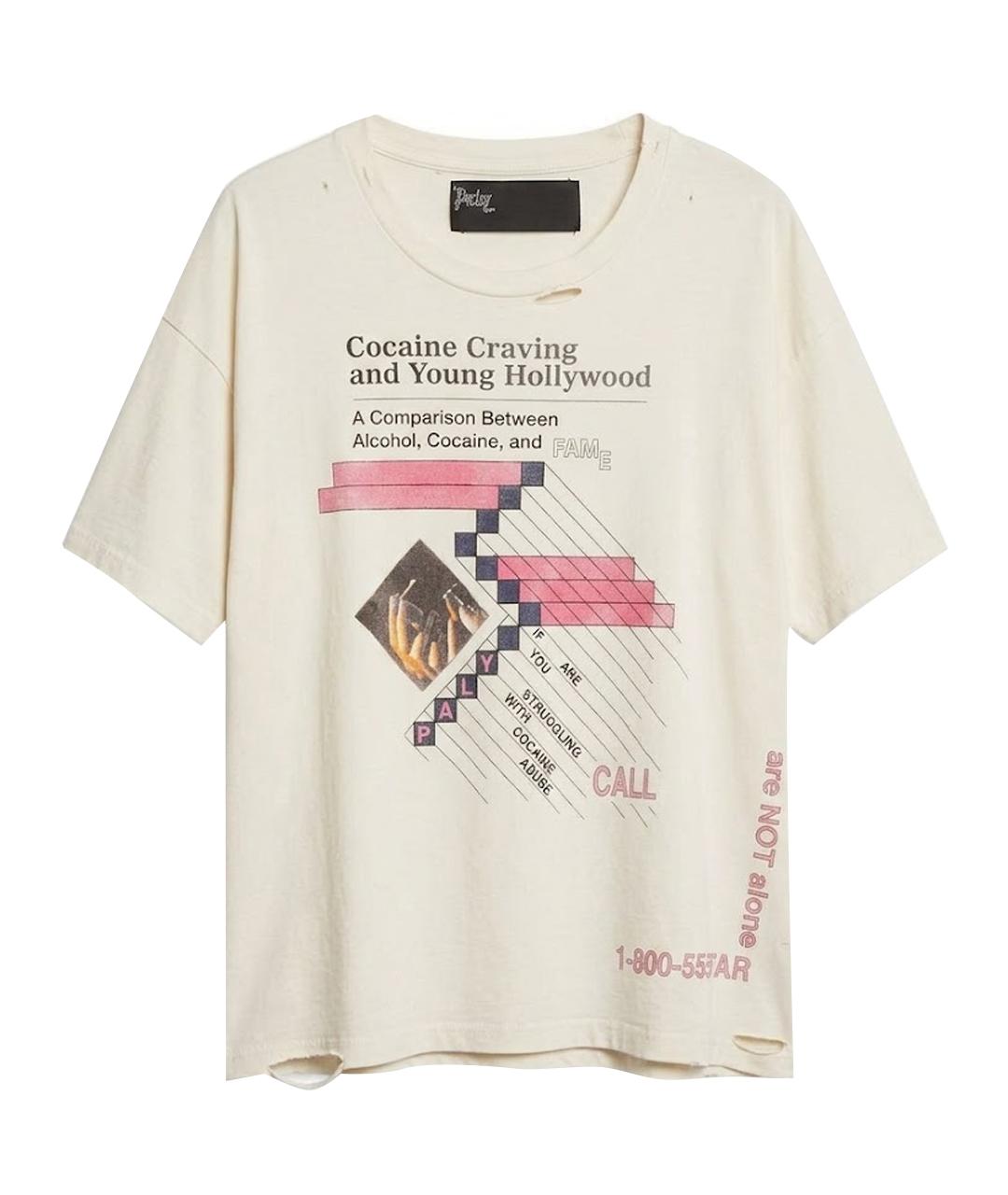 PALY Бежевая хлопковая футболка, фото 1