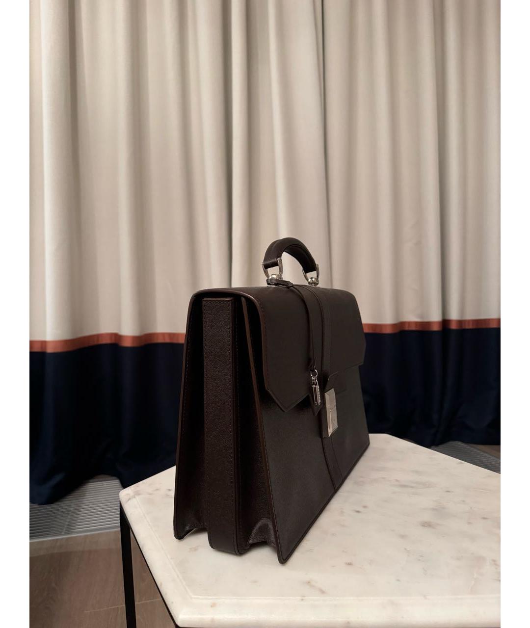 ZILLI Коричневый кожаный портфель, фото 2