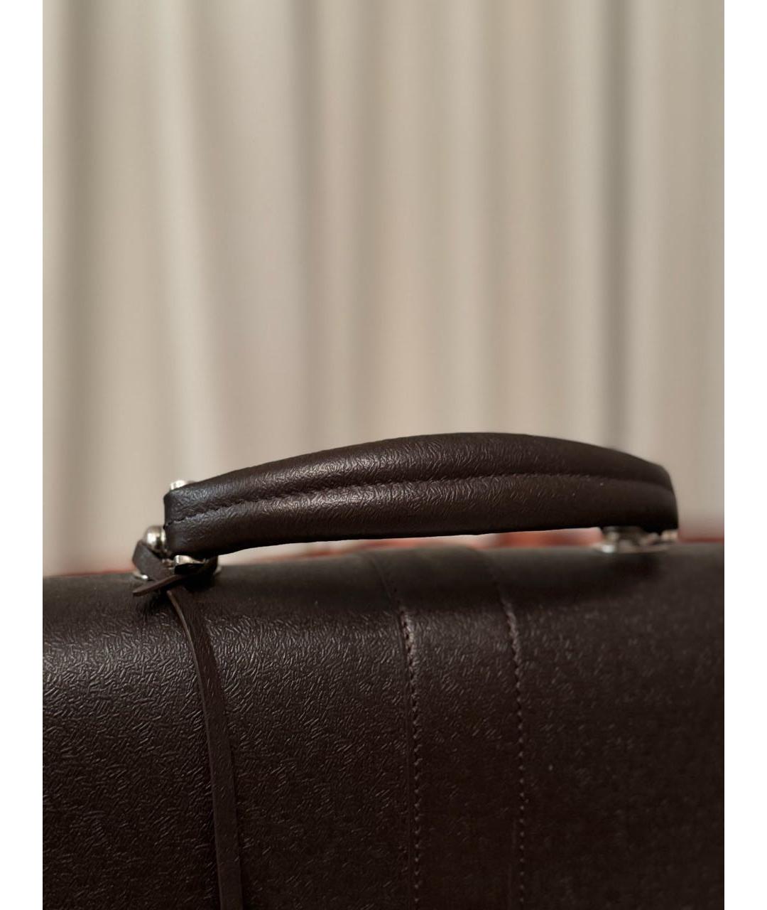 ZILLI Коричневый кожаный портфель, фото 6