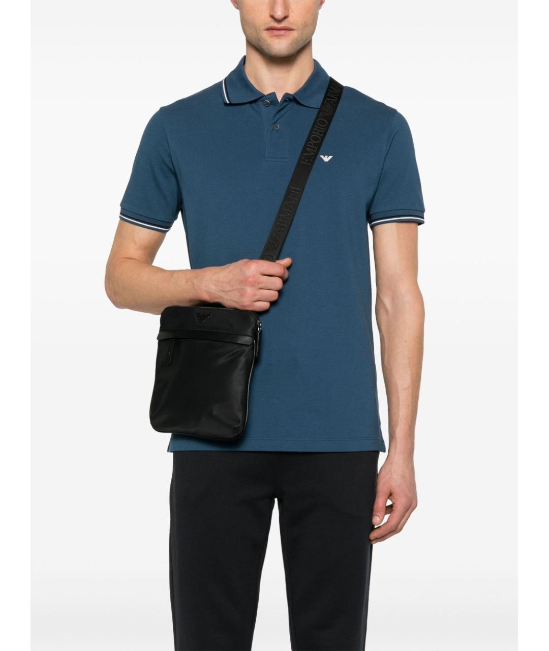 EMPORIO ARMANI Черная сумка на плечо, фото 3