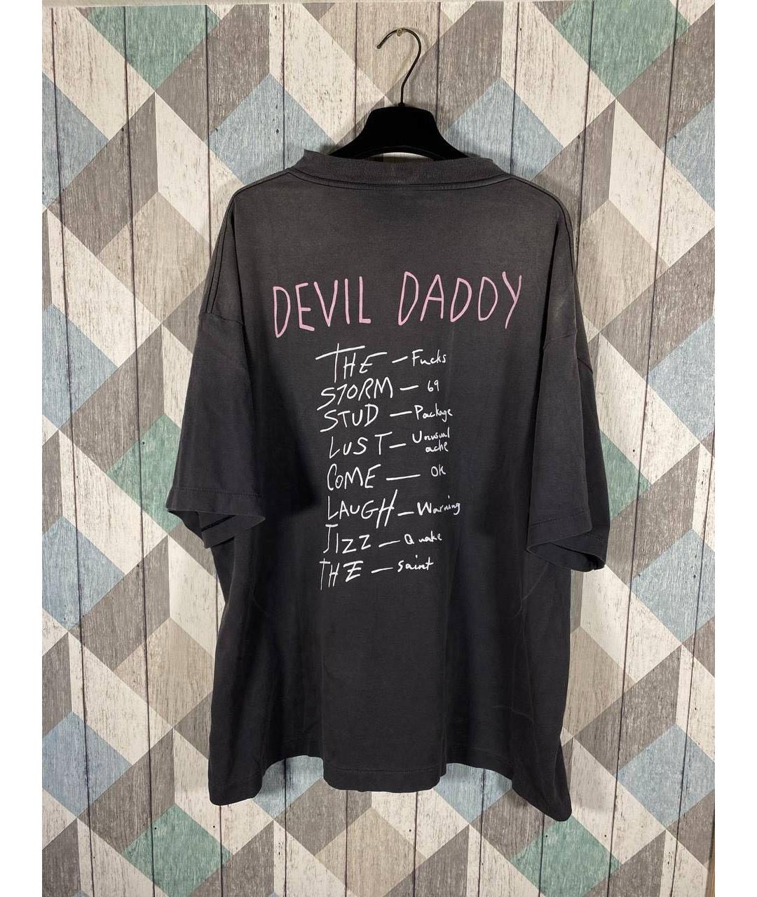 Saint Michael Антрацитовая хлопковая футболка, фото 3