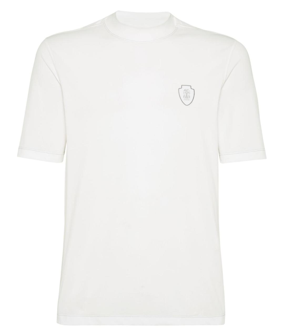 BRUNELLO CUCINELLI Белая хлопковая футболка, фото 1