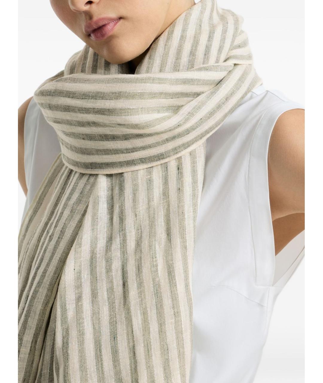 BRUNELLO CUCINELLI Мульти шарф, фото 3