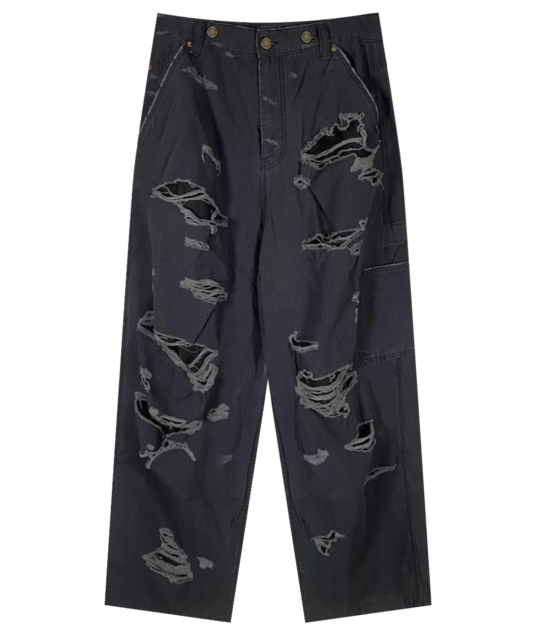 GRAILZ PROJECT G/R Черные хлопковые брюки широкие, фото 1