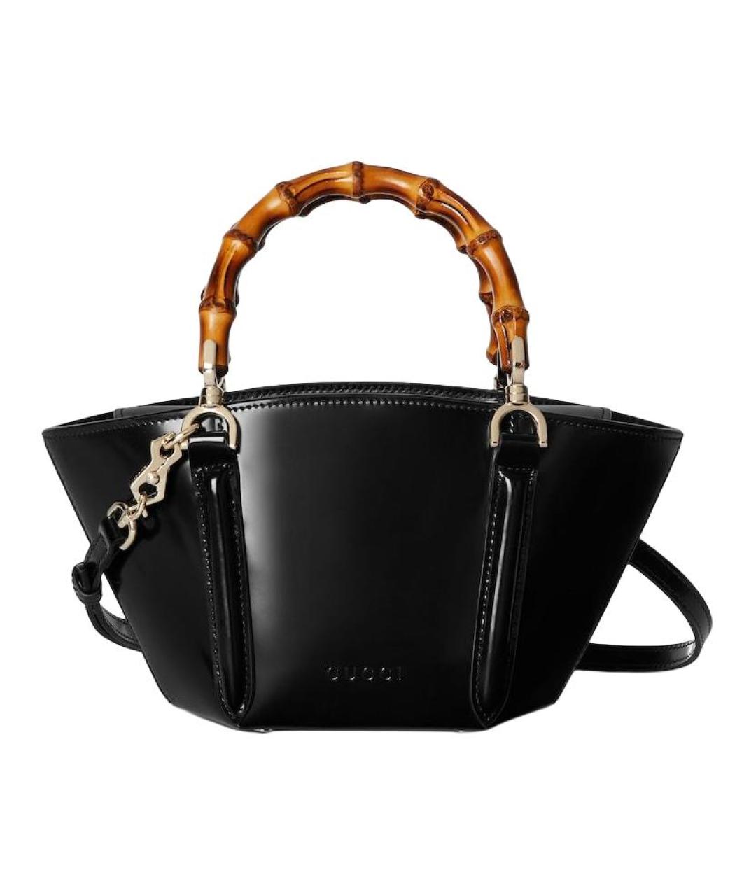 GUCCI Черная кожаная сумка через плечо, фото 1