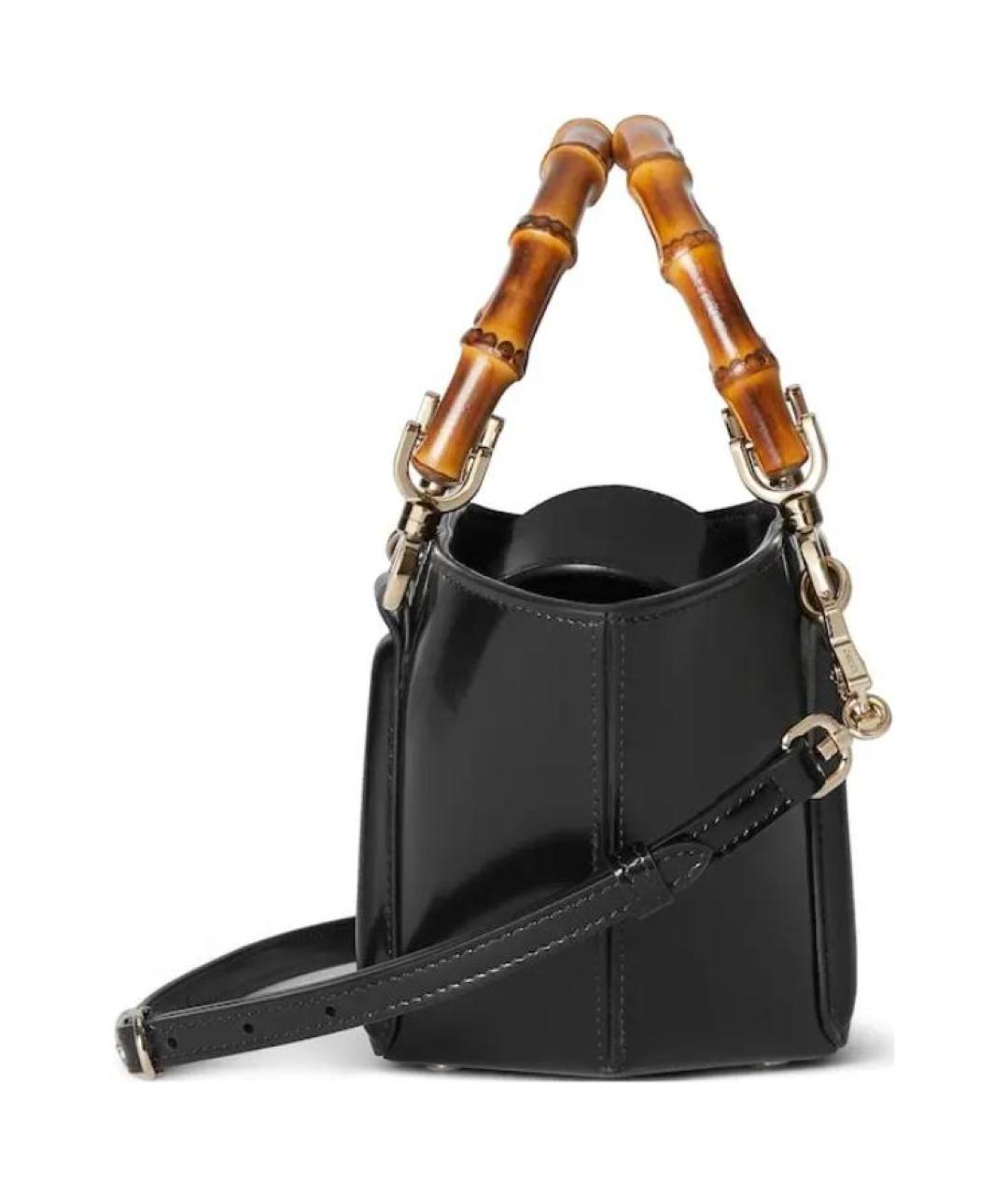 GUCCI Черная кожаная сумка через плечо, фото 3