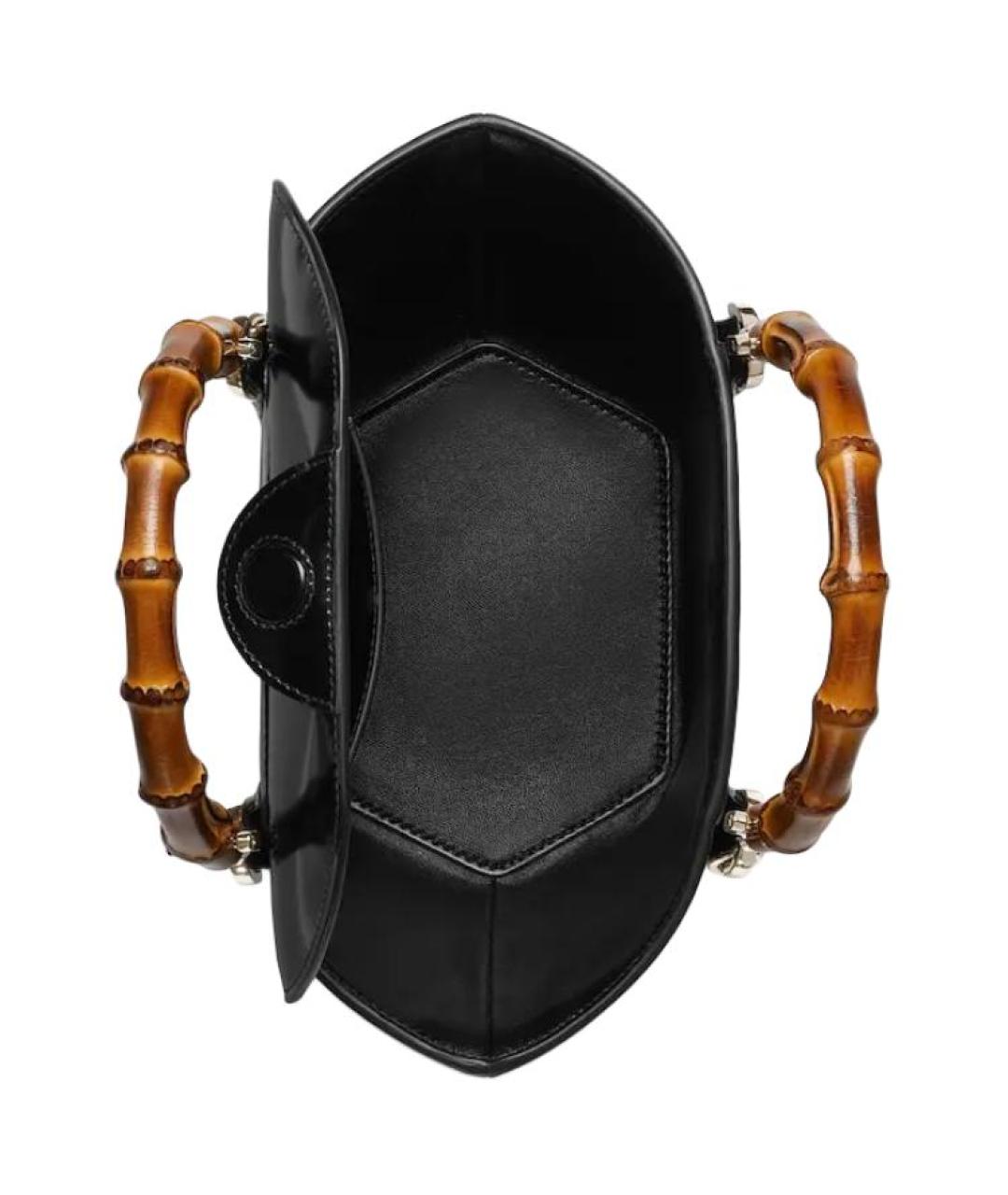 GUCCI Черная кожаная сумка через плечо, фото 4