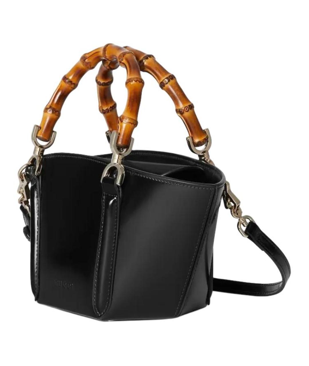 GUCCI Черная кожаная сумка через плечо, фото 2