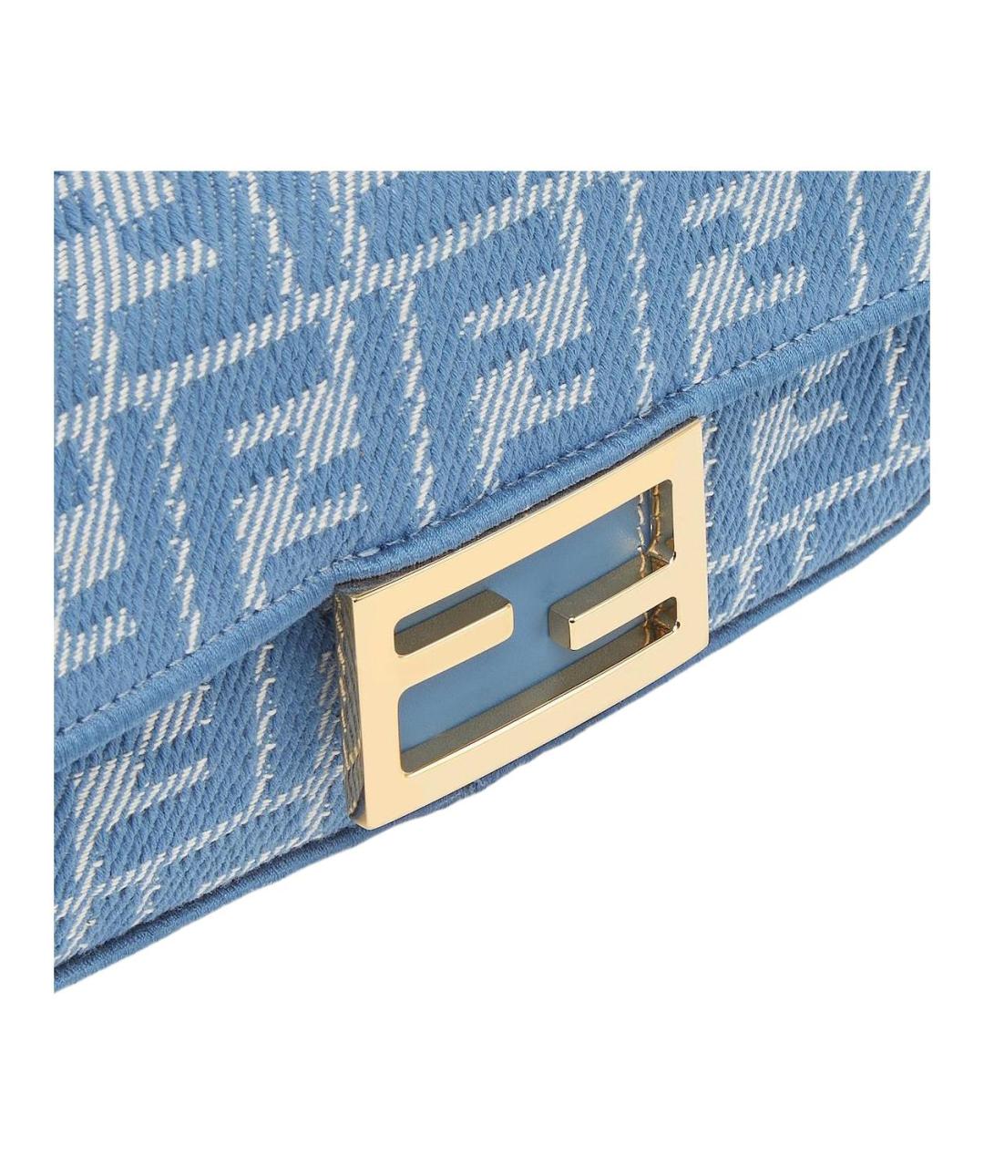 FENDI Синяя хлопковая сумка через плечо, фото 5